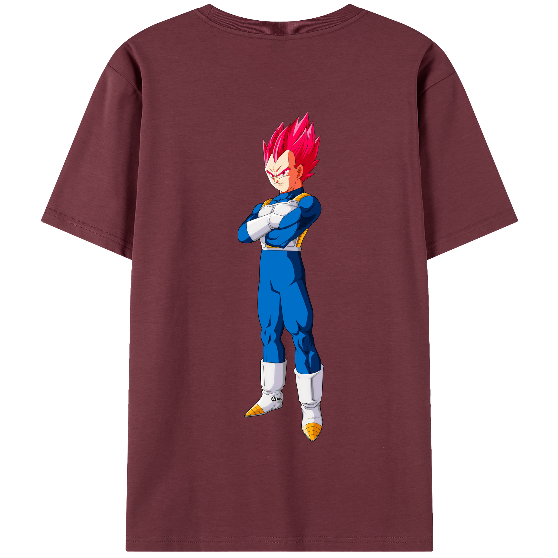 （画像用） ドラゴンボール ベジータ四世（Bejīta Yonsei）DRAGON BALL Vegeta IV 綿100％半袖Tシャツ（背面プリント）